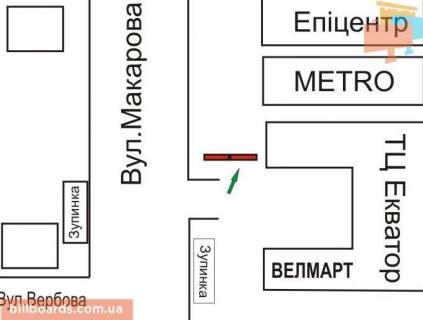 Билборд A в Ровно вул. Кулика і Гудачека (Макарова)., 23 схема