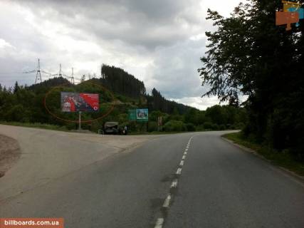 Билборд B в Славском Франка вул., Поворот на Рожанку фото 1