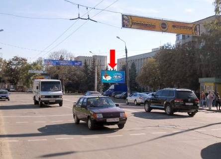 Билборд A в Сумах Британська вул. (Горького вул.),., 23 / Новомістенська вул., центр, Палац Культури ім. Фрунзе фото 1