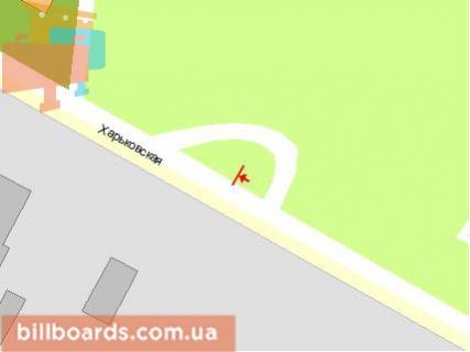 Billboard A in Sumi Harkivs'ka st., post DAI, sinomontaz, v'izd v misto scheme