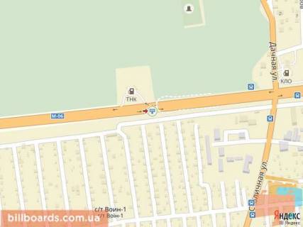 Билборд  в Киеве Житомирская трасса 20км - Стоянка - в напр. Киева, 200м до остановки "Стоянка" схема