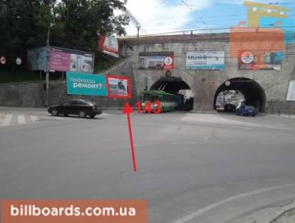 Білборд, Бігборд (Борд)  B у Тернополі Крушельницкой ул., ж/д мост, со стороны Воинов дивизии "Галичина" ул., правая Фото 1