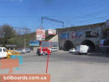 Билборд B в Тернополе Крушельницкой ул., ж/д мост, левая фото 1