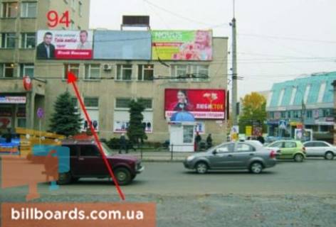 Білборд, Бігборд (Борд)  A у Тернополі Острожского ул., 14 / Шептицкого ул., фасад Фото 1