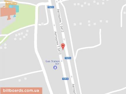 Билборд A в Каменское (Днепродзержинск), 6х3  Мостовий перехід через Дніпро, зїзд, біля АЗС "WOG", рух з лівого на правий берег схема