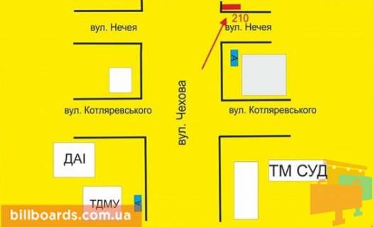 Сiтiлайт A у Тернополі Олени Теліги вул. (Чехова). / Нечая ул., из центра схема