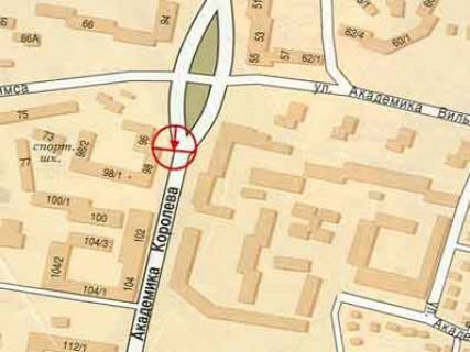 Билборд + в Одессе, 3x6  Корольова вул., 96А, з центру схема