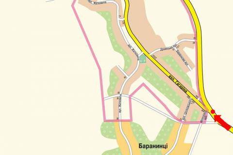 Билборд A в Ужгороде Карпатської України (Гагаріна) ул., въезд в город со стороны Мукачева схема