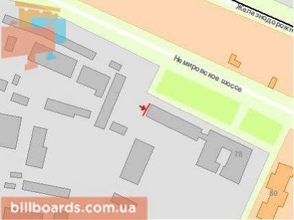 Билборд A в Виннице Немирівське шосе / Гетьмана Мазепи (колишня Чехова) вул., супермаркет "Грош" схема