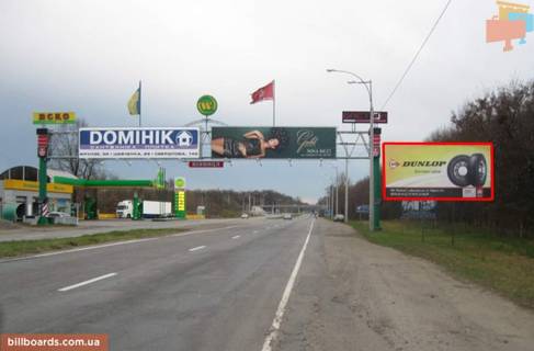 Билборд A в Виннице Київське шосе, АЗС "WOG", з центру фото 1