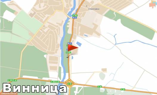 Білборд, Бігборд (Борд)  B у Вінниці Київське шосе, біля знака "Вінниця", в центр схема
