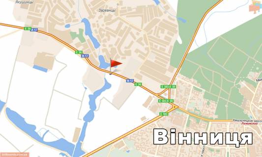 Билборд A в Виннице Хмельницьке шосе, біля ресторану "Фата-Моргана", з центру схема
