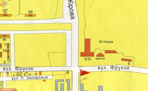 Білборд, Бігборд (Борд)  A у Вінниці Батізька вул. (Колиш. Кірова вул.) / Янгеля вул. (Колиш. Фрунзе ул.), Ринок "Муніципальний" схема