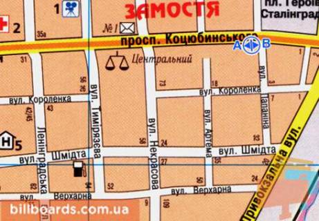 Скроллер  в Виннице Коцюбинского пр., 9 / Пикуса ул. (бывш. Папанина ул.), ТРЦ "Квартал", супермаркеты "Фокстрот", "Jysk" - 78932 схема