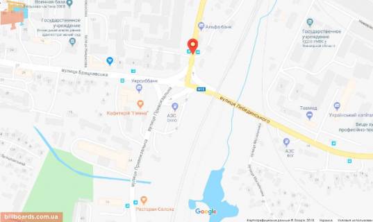Білборд, Бігборд (Борд)  A у Вінниці Привокзальна вул., Недалеко від зупинки "вул. Привокзальна" схема