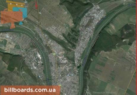 Билборд A в Залещиках с. Залещики, вьезд схема
