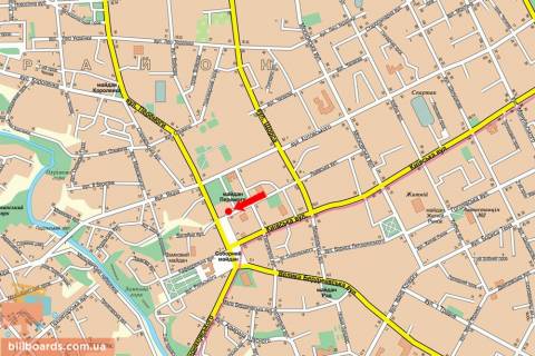 Скролер, Скрол A у Житомирі, 2.3x3.14  Перемоги пл., 1/12, біля магазину "ТЕМП", центр - 142677 схема