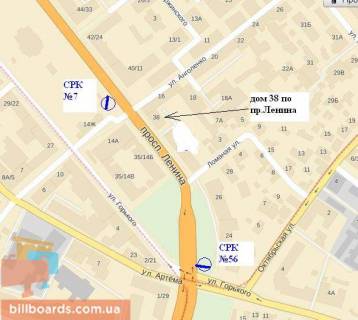 Призма A в Запорожье проспект Соборний (кол. проспект Леніна)/ Днепровская ул., пл. Воли, в сторону ул Тургеньева - 104348 схема