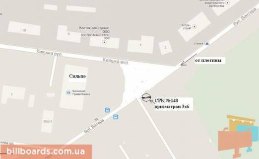Призма A в Запорожье Вінтера бул. / Кияшка вул. - 68769 схема