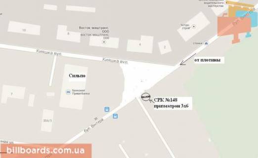 Призма A в Запорожье Вінтера бул. / Кияшка вул. - 68770 схема