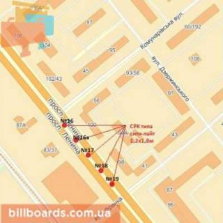 Ситилайт Р/П в Запорожье, 1.8x1.2  вул. Приходська — вул. І.Франка схема