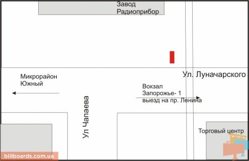 Призма A в Запорожье Привокзальная ул. (бывш. Луначарского ул.) / Ласточкина ул. (бывш. Чапаева ул.) - 132357 схема