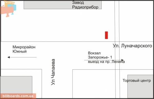 Призма A в Запорожье Привокзальная ул. (бывш. Луначарского ул.) / Ласточкина ул. (бывш. Чапаева ул.) - 132358 схема