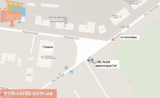 Призма A в Запорожье Вінтера бул. / Кияшка вул. - 68771 схема