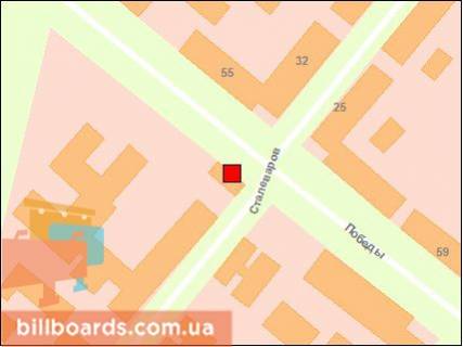Призма A в Запорожье Перемоги вул. - Сталеварів вул. - 132480 схема