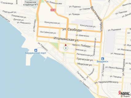 Ситилайт A в Бердянске Азовский пр. - Земская ул., 8/39, напротив схема