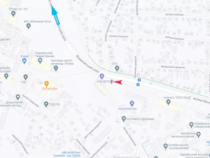 Билборд B в Харькове, 3x6  Матюшенка вул. - Петропавлівська (кол. Челюскінців) вул. схема