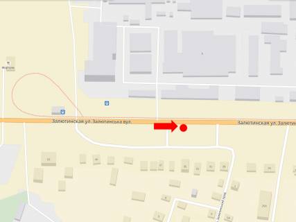 Билборд A в Харькове, 3x6  Залютинська вул., 35, в центр схема