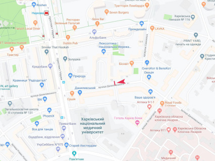 Backlight A in Kharkiv, 2.3x3.14  Данилевського вул., 10, в центр scheme