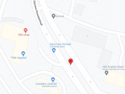 Билборд A в Тернополе, 3x6  Коновальця вул., 19, спуск по Канаді схема