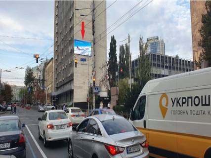 Видеоборд A в Киеве Саксаганского ул. - Шота Руставели ул., "SAKS", Прайс за 1 мес, 10сек ролик 1вых/3мин с 7 до 22 часов,  расчеты для других параметров размещения уточняйте у менеджера - 240121 фото 1