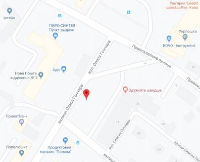 Билборд A в Белой Церкви Гончара вул., 18 схема