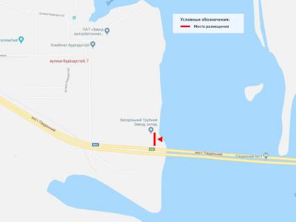 Брандмауэр A в Киеве, 9x54  Будіндустрії вул., 21, Південний міст, напрямок в центр схема