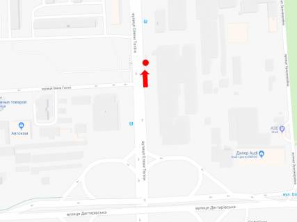Видеоборд A в Киеве Теліги вул., 2 - вул. Гонти, на світлофорі, в сторону ст.м. Почайна (колишня Петрівка) - 250115 схема