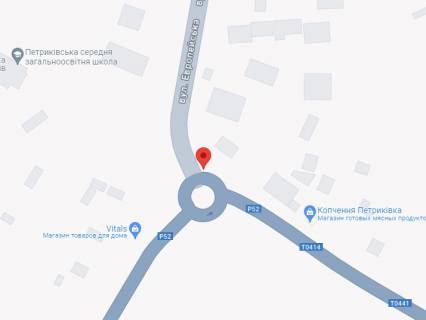 Билборд B в Петриковке, 3x6  Європейська вул., кільце, виїзд з смт Петриківка схема