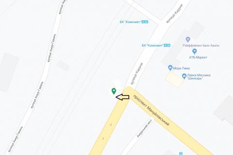 Бэклайт A в Днепр (Днепропетровск), 8х4  просп. Мануйлівський (Воронцова) - вул. Каруни, на світлофорі схема