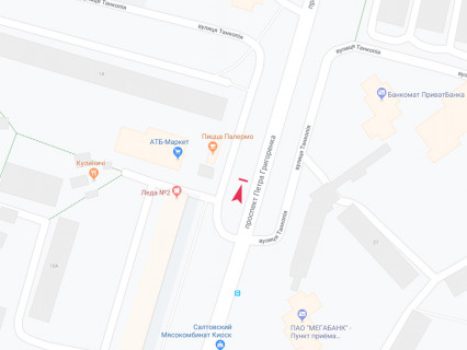 Билборд B в Харькове, 3x6  Григоренка пр. - Каденюка (кол. Танкопія) вул., 14, в центр схема