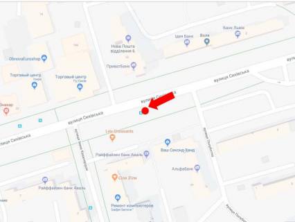 Ситилайт  в Львове, 1.8x1.2  Сихівська вул., 5, зуп. "Кавалерідзе", навпроти ТЦ "Сихів", в сторону вул. Червоної Калини схема