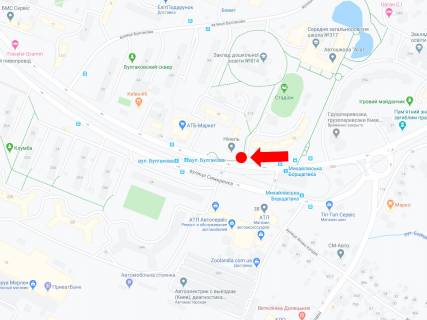 Билборд A в Киеве, 3x6  Симиренка вул. 21, навпроти магазину "АТЛ", в сторону Вахтанга Кікабідзе вул. (Булгакова) схема