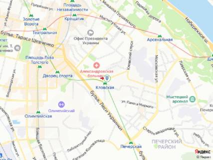 Видеоборд A у Києві Мечникова вул., 14/1, ст.м. "Кловська", за зупинкою міського транспорту, прайс за трансляцію ролика 10 сек 1вихід/80 сек, з 0:00 до 23:59 - 371747 схема