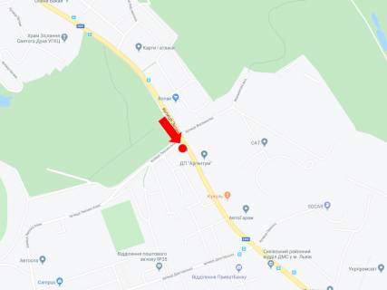 Сiтiлайт  у Львові, 1.8x1.2  Зелена вул. 130 - вул. Липова Алея, (зуп. "Липова Алея"), з центру схема
