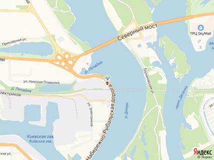 Призма A в Киеве Набережно-Рибальська вул., 200 м від Петровського моста, в сторону Оболоні - 214879 схема
