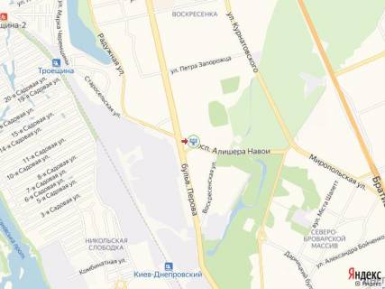 Призма A в Киеве Навої пр., 69, роздільник, після 100м від Воскресенський (Перова б-р) проспект - 215030 схема