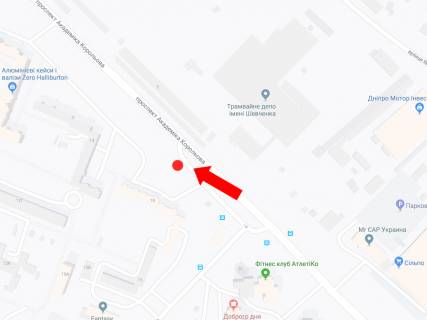 Билборд B в Киеве, 3x6  Корольова пр., 5, навпроти, супермаркет "Сільпо", в бік просп. Леся Курбаса (50-річчя Жовтня) схема