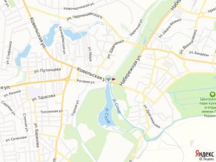 Билборд B в Луцке, 3х6  Ковельська міст_до гуртівні ПАККО_від Центрального ринку схема