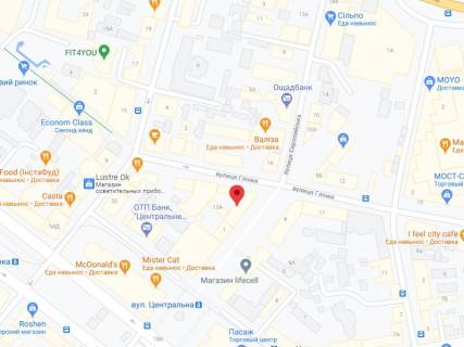 Видеоборд A у Дніпро (Дніпропетровськ) Глінки вул., 15, аптека "Мед Сервіс", №Дп001, прайс за ролик 10 сек 1 вихід/5 хвилин, з 8:00-22:00. Розрахунок для інших параметрів трансляції уточнюйте у менеджера. - 301317 схема